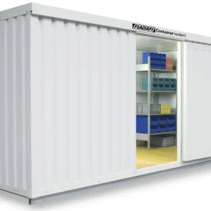 FLADAFI Thermocontainer 5080 x 2170 x 2465 mm mit isoliertem Boden - 2-flügelige Tür breit auf 5 m S Top-Angebot