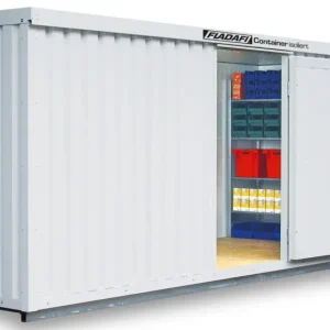 FLADAFI Thermocontainer 6080 x 2170 x 2465 mm mit isoliertem Boden - 1-flügelige Tür auf 2 m Seite Neuheit