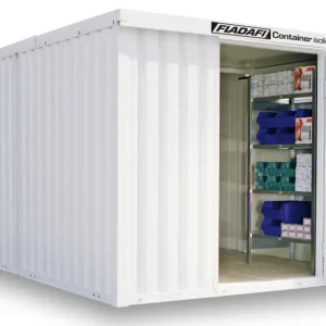 FLADAFI Thermocontainer Kombination 3050 x 6520 x 2405 mm mit Holzboden - 1-flügelige Tür auf 3 m Se Direktkauf