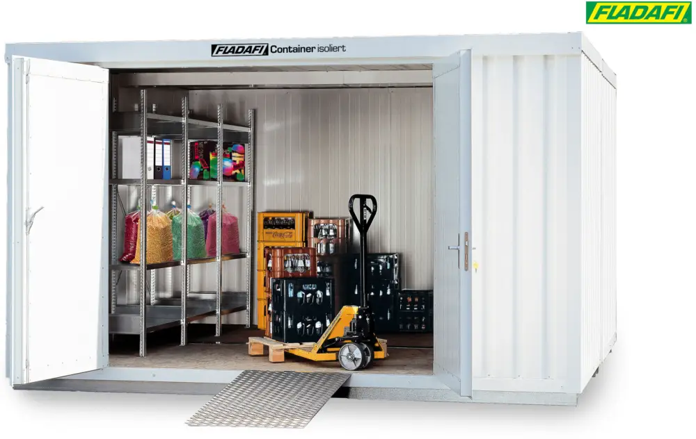 FLADAFI Thermocontainer Kombination 3050 x 4340 x 2465 mm mit isoliertem Boden - 1-flügelige und 2-f Markenprodukt