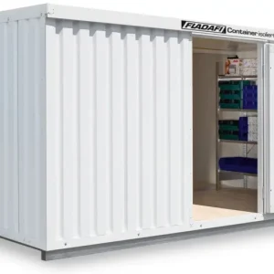 FLADAFI Thermocontainer Kombination 5080 x 4340 x 2465 mm mit isoliertem Boden - 2-flügelige Tür auf Begrenztes Angebot
