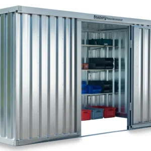 Abverkauf FLADAFI Materialcontainer 4050 x 2170 x 2150 mm ohne Boden - 1-flügelige Tür auf 2 m Seite