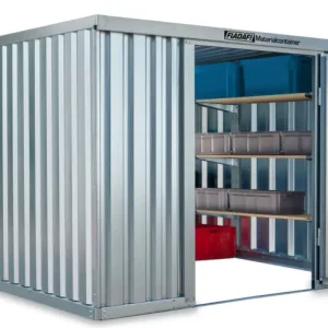 Expressversand FLADAFI Materialcontainer Kombination 3050 x 6520 x 2150 mm ohne Holzboden - 2-flügelige Tür auf 3 m