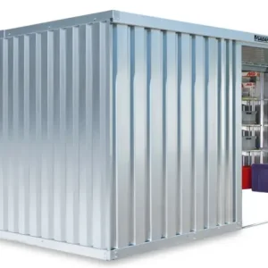 Begrenztes Angebot FLADAFI Materialcontainer Kombination 5080 x 6520 x 2150 mm ohne Holzboden - 1-flügelige und 2-flüge