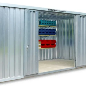 Billig FLADAFI Materialcontainer 6020 x 2170 x 2532 mm mit Holzboden - 2-flügelige Tür auf 6 m Seite