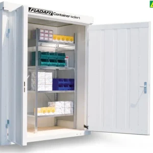 Preis Gesenkt FLADAFI Thermocontainer 2100 x 1140 x 2405 mm mit Holzboden - 2-flügelige Tür auf 2 m Seite