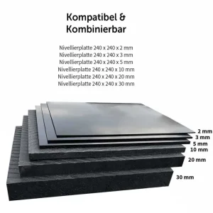 hawego Nivellierplatte Distanzplatte 240 x 240 x 10 mm Neuheit