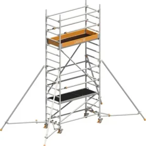 Echt Rollgerüst Layher Uni Leicht P2 hawego 1413223 mit Stützen und Telegeländer - Arbeitshöhe 5,15 m