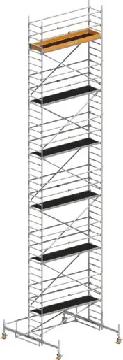 Fahrgerüst Layher Uni Standard P2 hawego 1411111 mit Telegeländer - Arbeitshöhe 13,38 m Top-Angebot