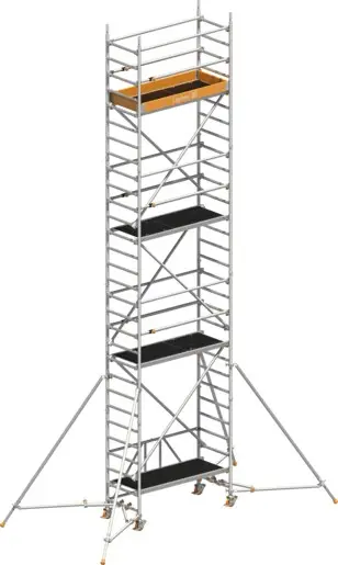 Highlight Rollgerüst Layher Zifa P2 hawego 1416237 mit Stützen und Telegeländer - Arbeitshöhe 8,66 m