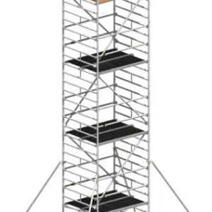 Begrenztes Angebot Fahrgerüst Layher Uni Kompakt P2 hawego 1415027 mit Stützen und Telegeländer - Arbeitshöhe 9,20 m