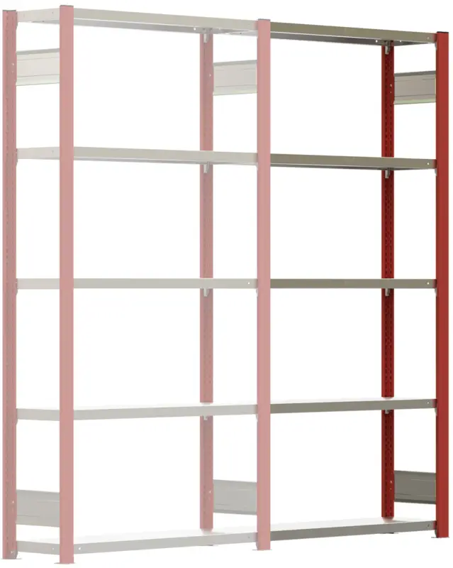 Highlight Regalwerk BERT Lagerregal 150 7 Anbaufeld 3000 x 1005 x 300 mm - RAL 3000