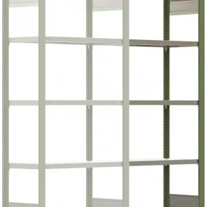 Zertifiziert Regalwerk BERT Lagerregal 150 7 Anbaufeld 3000 x 875 x 400 mm - RAL 6011