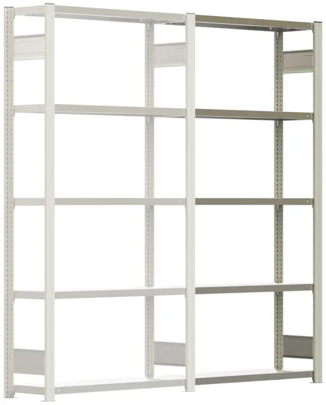 Regalwerk BERT Lagerregal 150 7 Anbaufeld 3000 x 1005 x 300 mm - RAL 7035 Top-Angebot