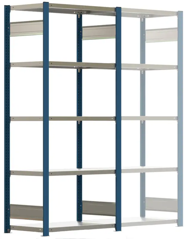 Regalwerk BERT Lagerregal 150 6 Grundfeld 2500 x 875 x 500 mm - RAL 5010 Neu Im Sortiment