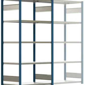Ausverkauf Regalwerk BERT Lagerregal 150 6 Grundfeld 2500 x 1285 x 600 mm - RAL 5010