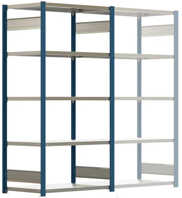 Regalwerk BERT Lagerregal 150 7 Grundfeld 3000 x 1285 x 600 mm - RAL 5010 Direkt Vom Hersteller