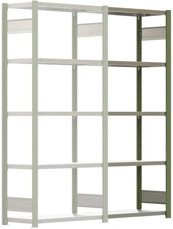 Regalwerk BERT Lagerregal 250 7 Anbaufeld 3000 x 875 x 400 mm - RAL 6011 Schnäppchen