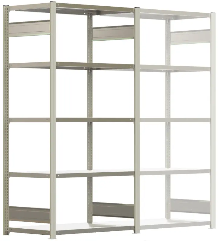 Markenware Regalwerk BERT Lagerregal 250 7 Grundfeld 3000 x 1005 x 600 mm - RAL 7035