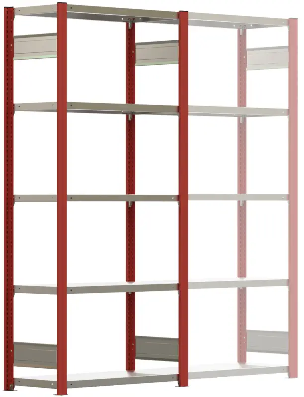 Preisreduziert Regalwerk BERT Schwerlastregal 350 5 Grundfeld 2000 x 875 x 400 mm - RAL 3000