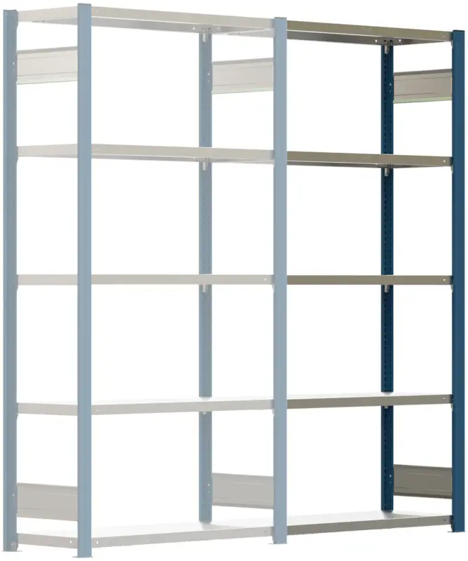 Schneller Versand Regalwerk BERT Schwerlastregal 350 6 Anbaufeld 2500 x 1005 x 400 mm - RAL 5010
