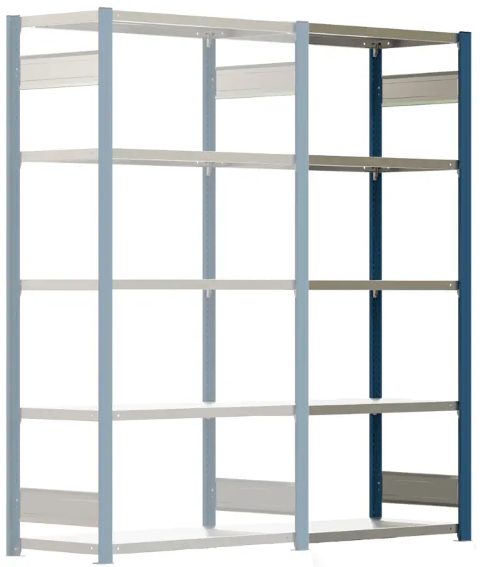 Regalwerk BERT Schwerlastregal 350 7 Anbaufeld 3000 x 875 x 600 mm - RAL 5010 Wochenendangebot