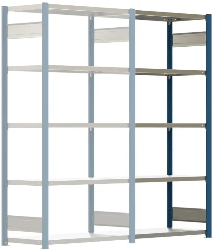 Saisonangebot Regalwerk BERT Schwerlastregal 350 7 Anbaufeld 3000 x 1005 x 500 mm - RAL 5010