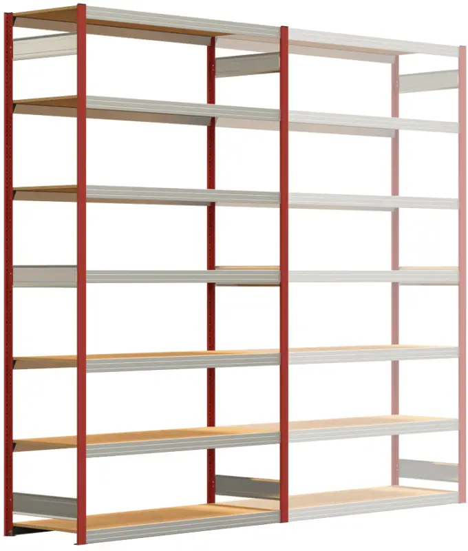 Knallerangebot Regalwerk BERT Großfachregal 250 7 Grundfeld 3000 x 1695 x 600 mm - RAL 3000