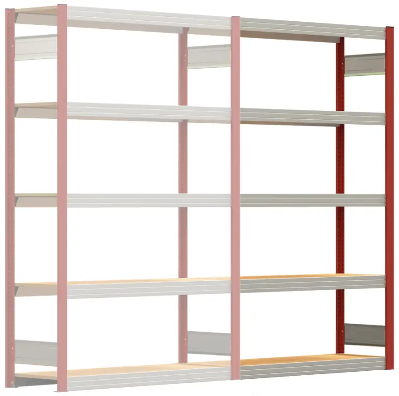 Rabatt Regalwerk BERT Großfachregal 250 5 Anbaufeld 2000 x 1285 x 400 mm - RAL 3000
