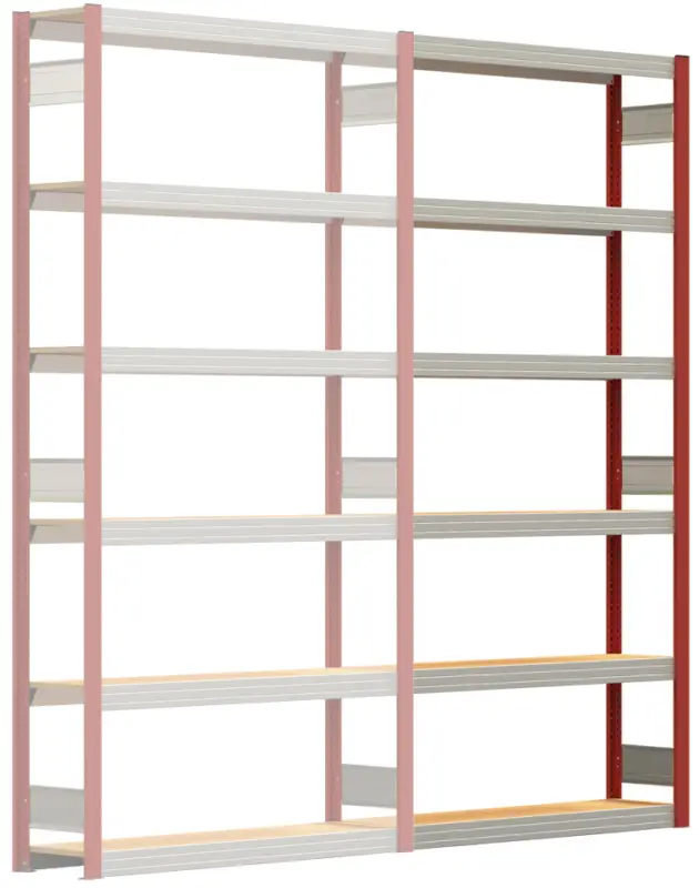 Beliebt Regalwerk BERT Großfachregal 250 6 Anbaufeld 2500 x 1285 x 300 mm - RAL 3000