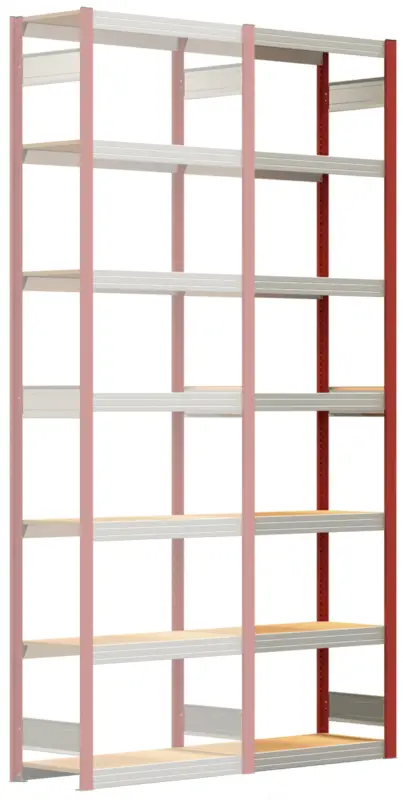 Heißes Angebot Regalwerk BERT Großfachregal 250 7 Anbaufeld 3000 x 875 x 400 mm - RAL 3000