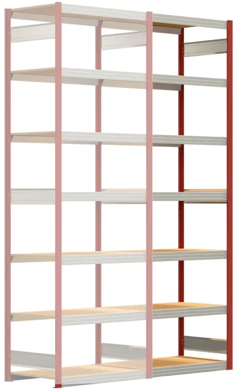 Sonderangebot Regalwerk BERT Großfachregal 250 7 Anbaufeld 3000 x 1005 x 600 mm - RAL 3000