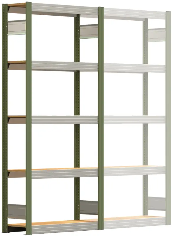 Neuheit Regalwerk BERT Großfachregal 250 5 Grundfeld 2000 x 875 x 300 mm - RAL 6011