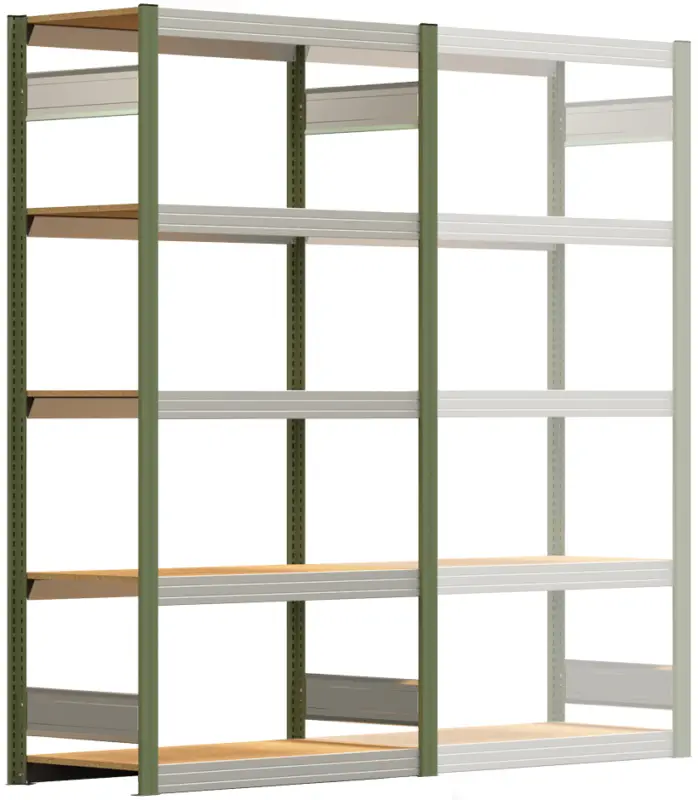 Schneller Versand Regalwerk BERT Großfachregal 250 5 Grundfeld 2000 x 1005 x 500 mm - RAL 6011