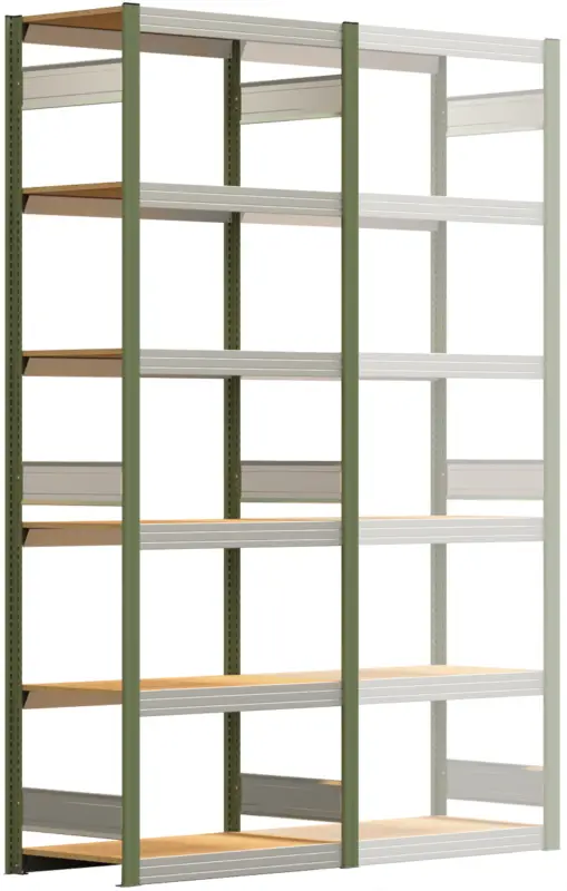 Highlight Regalwerk BERT Großfachregal 250 6 Grundfeld 2500 x 875 x 500 mm - RAL 6011
