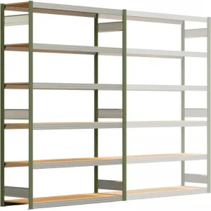 Abverkauf Regalwerk BERT Großfachregal 250 6 Grundfeld 2500 x 1695 x 500 mm - RAL 6011