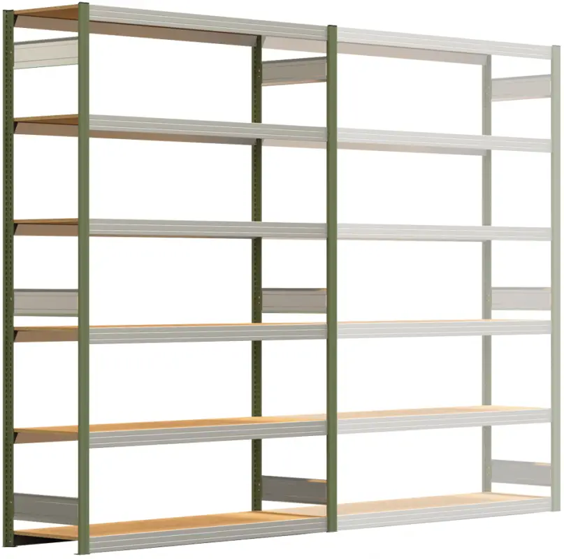 Abverkauf Regalwerk BERT Großfachregal 250 6 Grundfeld 2500 x 1695 x 500 mm - RAL 6011