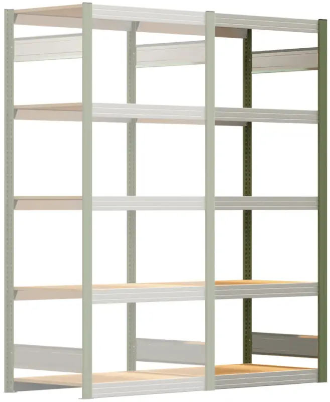Aktuell Regalwerk BERT Großfachregal 250 5 Anbaufeld 2000 x 875 x 600 mm - RAL 6011