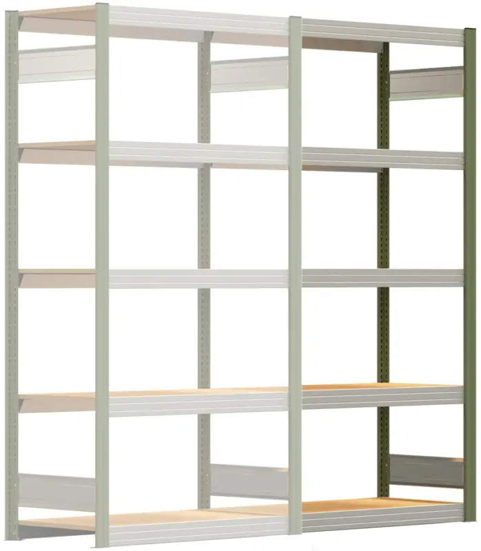 Sonderangebot Regalwerk BERT Großfachregal 250 5 Anbaufeld 2000 x 1005 x 500 mm - RAL 6011
