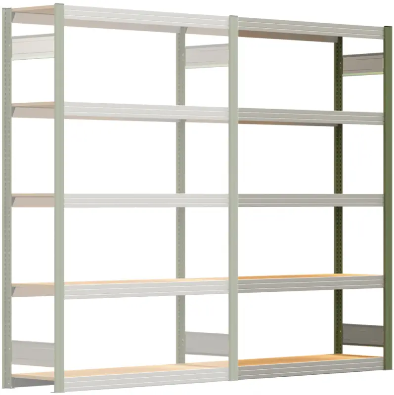 Heißes Angebot Regalwerk BERT Großfachregal 250 5 Anbaufeld 2000 x 1285 x 400 mm - RAL 6011