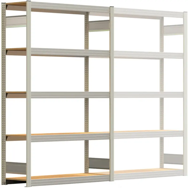 Super-Preis Regalwerk BERT Großfachregal 250 5 Grundfeld 2000 x 1285 x 400 mm - RAL 7035