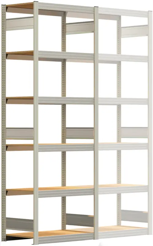 Heißes Angebot Regalwerk BERT Großfachregal 250 6 Grundfeld 2500 x 875 x 500 mm - RAL 7035