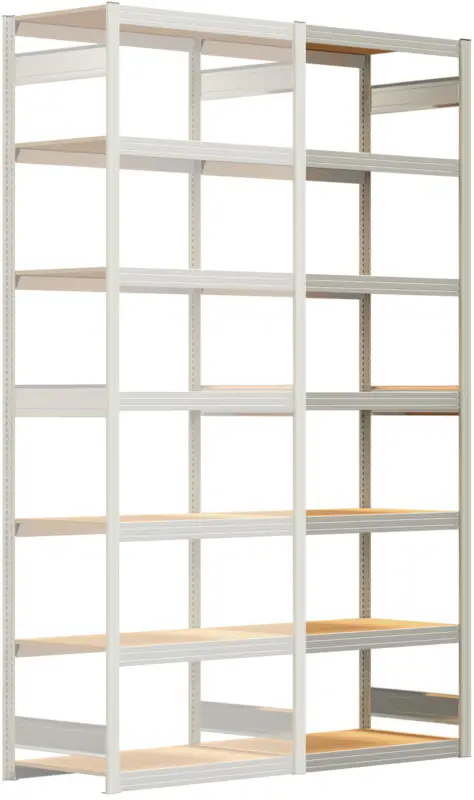 Regalwerk BERT Großfachregal 250 7 Anbaufeld 3000 x 1005 x 600 mm - RAL 7035 Bestseller