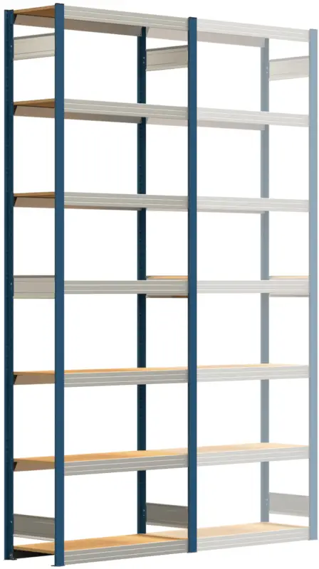 Knallerangebot Regalwerk BERT Großfachregal 250 7 Grundfeld 3000 x 1005 x 400 mm - RAL 5010