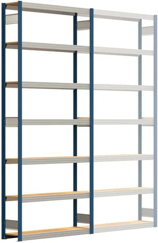 Top-Preis Regalwerk BERT Großfachregal 250 7 Grundfeld 3000 x 1285 x 300 mm - RAL 5010