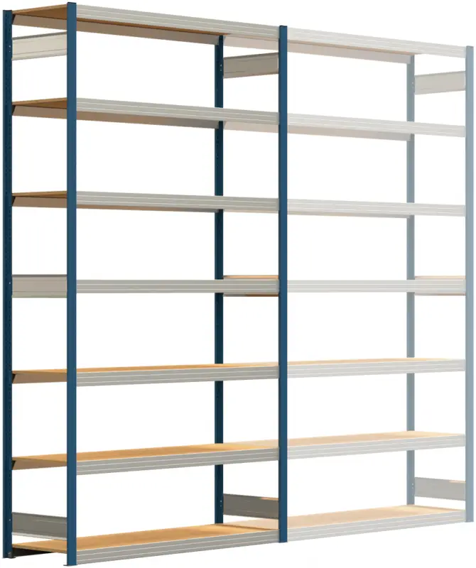 Mega-Angebot Regalwerk BERT Großfachregal 250 7 Grundfeld 3000 x 1695 x 500 mm - RAL 5010