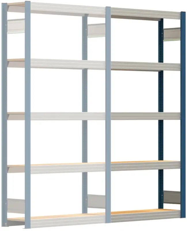 Nur Heute Regalwerk BERT Großfachregal 250 5 Anbaufeld 2000 x 1005 x 300 mm - RAL 5010