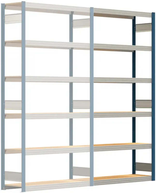Online Kaufen Regalwerk BERT Großfachregal 250 6 Anbaufeld 2500 x 1285 x 400 mm - RAL 5010