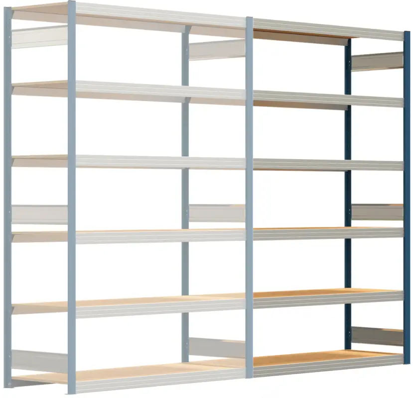 Neuheit Regalwerk BERT Großfachregal 250 6 Anbaufeld 2500 x 1695 x 600 mm - RAL 5010