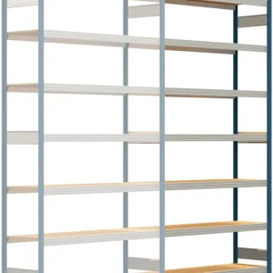 Billig Regalwerk BERT Großfachregal 250 7 Anbaufeld 3000 x 1695 x 500 mm - RAL 5010